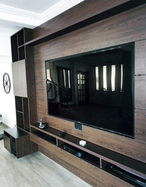 Basement Wood Luxury Tv Wall Ideas