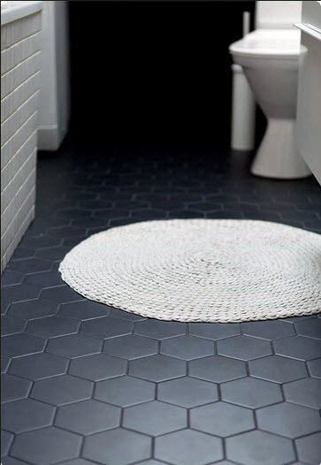 dark bathroom floor tiles white mat