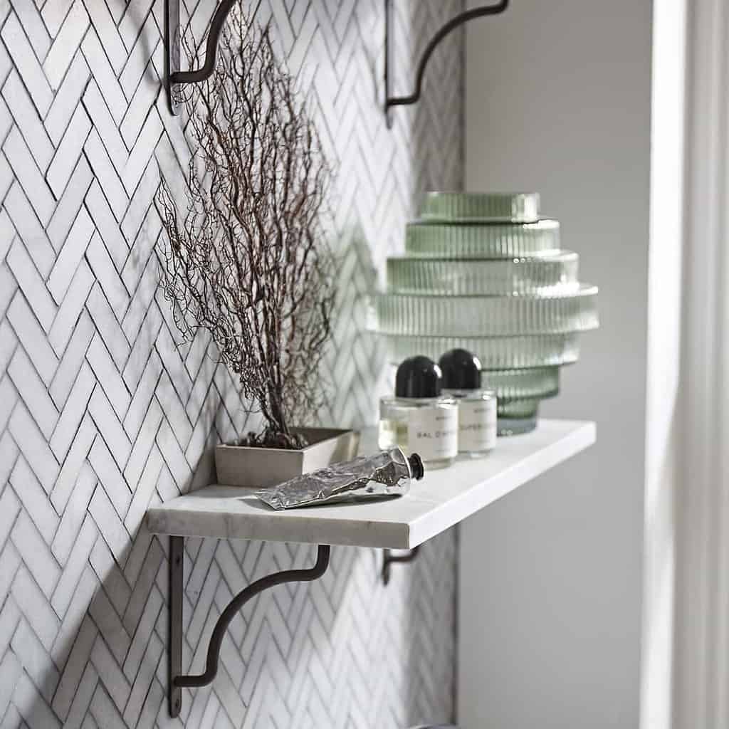 white granite bathroom wall shelf 