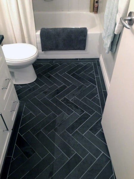 dark bathroom floor tiles