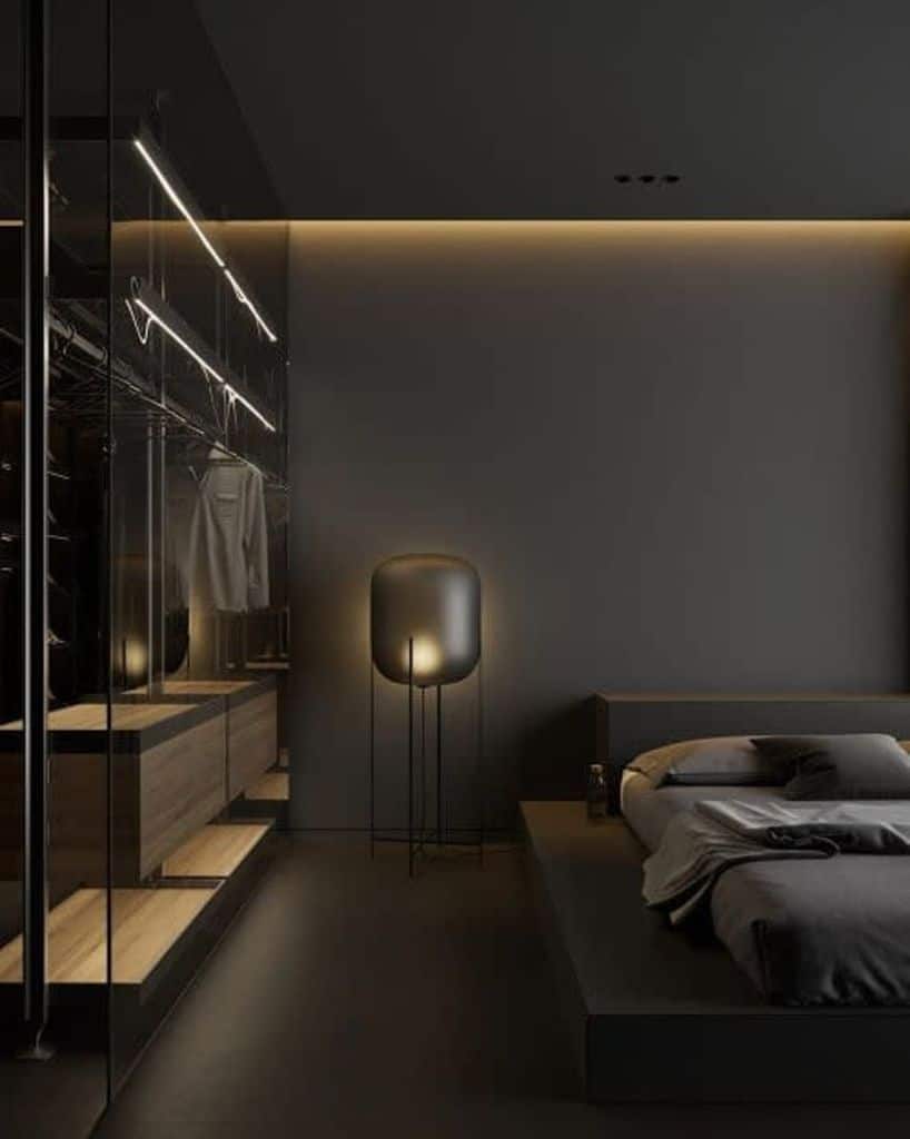 modern bedroom platform bed