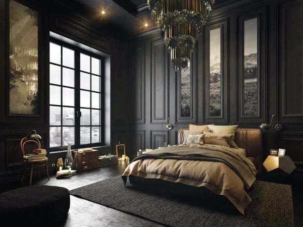 luxury dark vintage bedroom glass chandelier