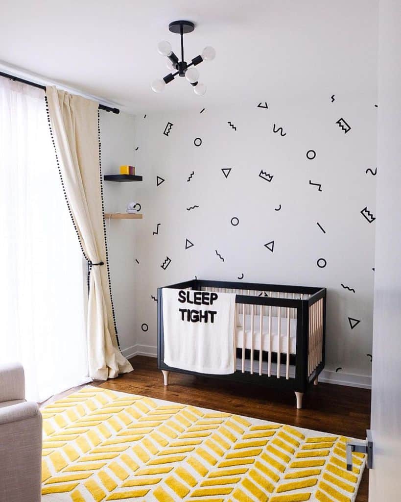 baby boy's room abstract wallpaper