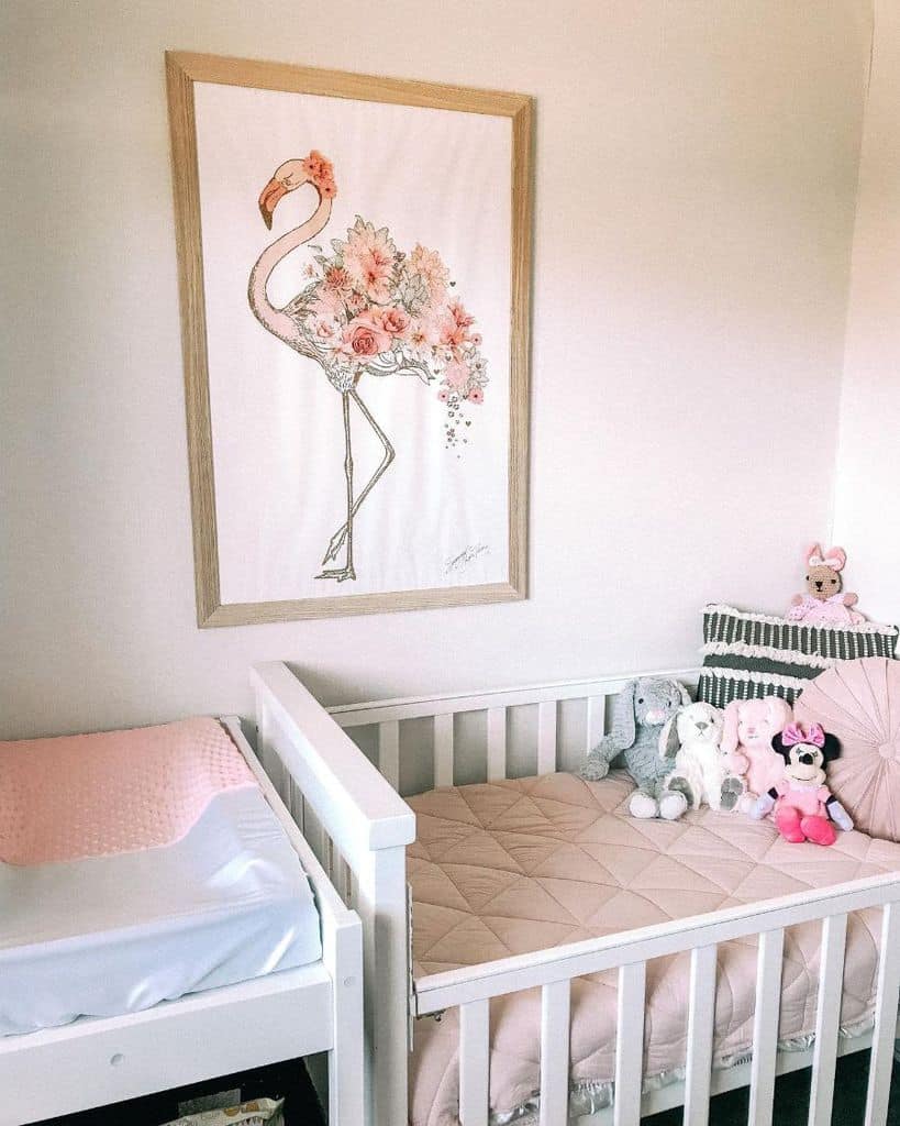 feminine baby girl's room