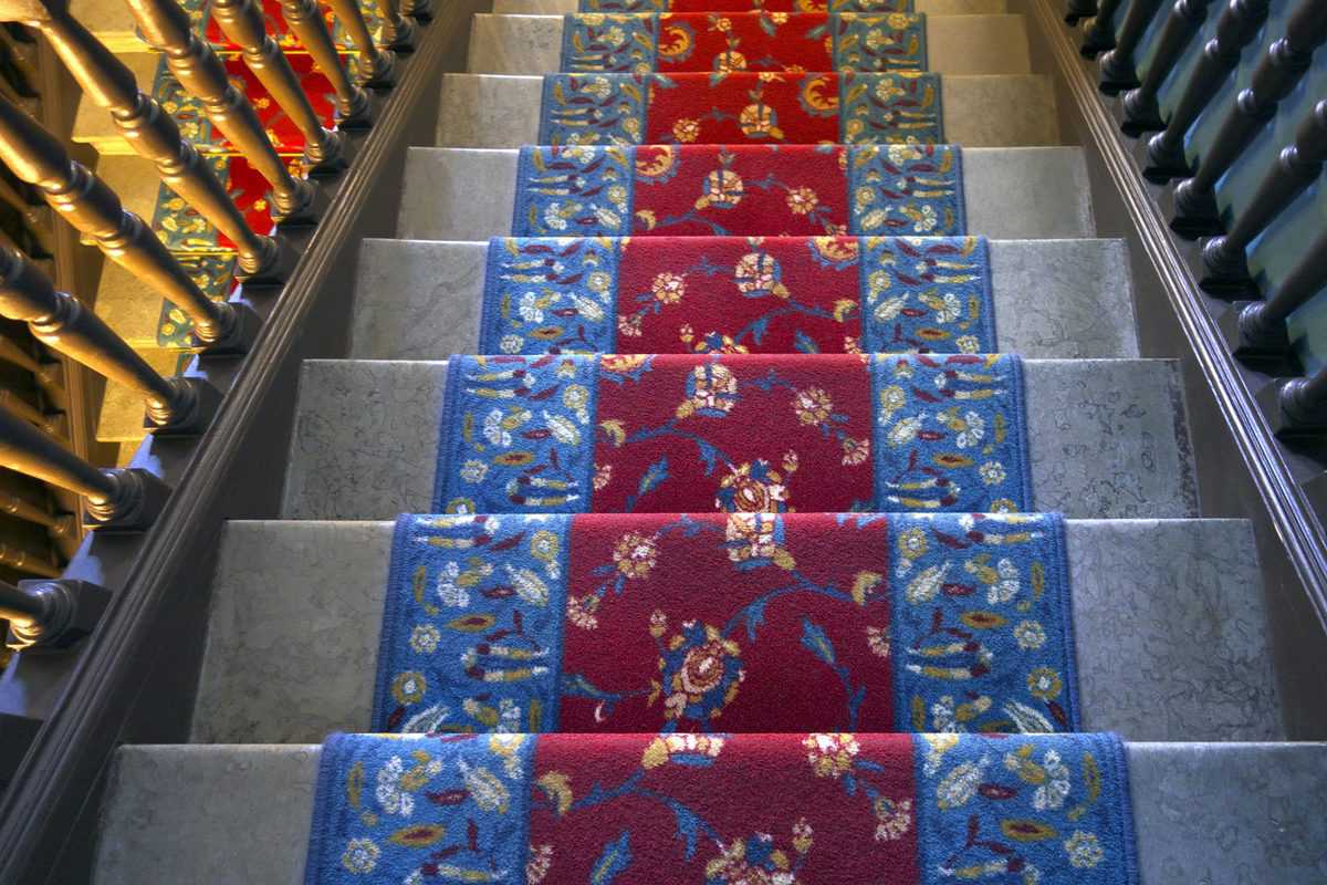 colorful stair carpet