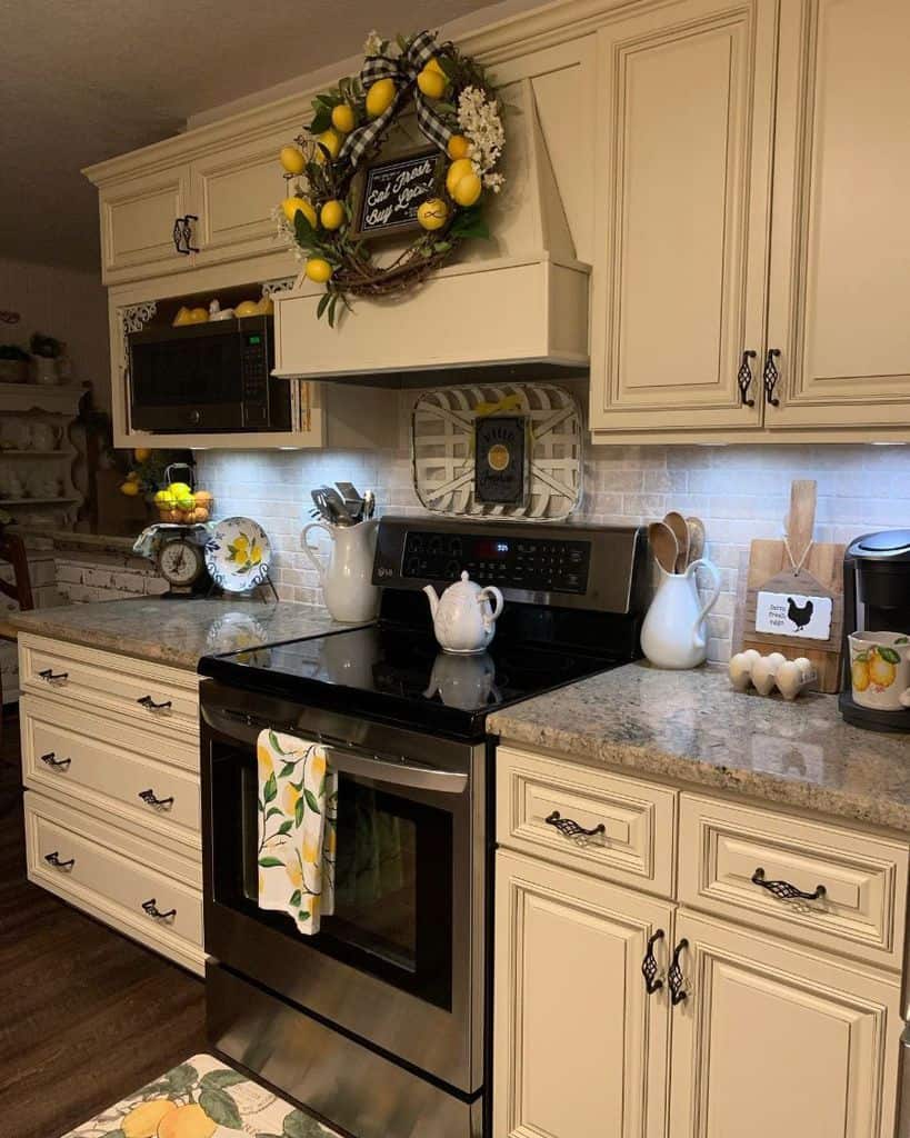 white cabinets classic country french kitchen white kettle 