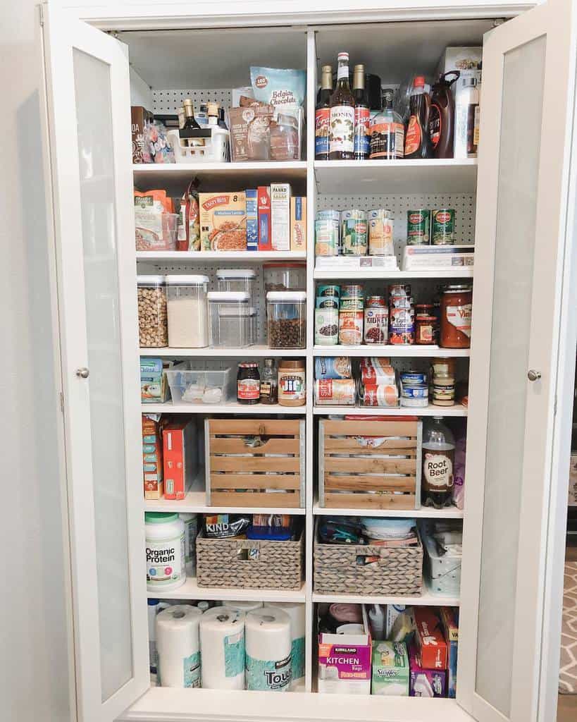 well organized kitchen pantry 