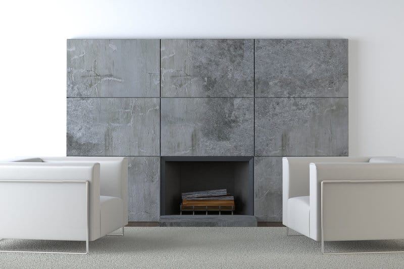 56 Best Concrete Fireplace Designs