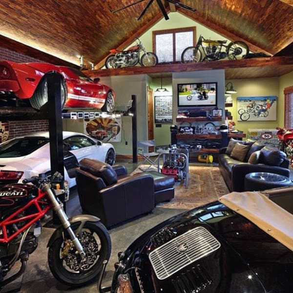 rustic wooden garage 
