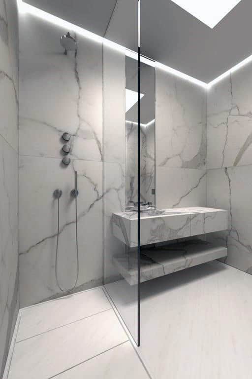 marble tiles modern bathroom
