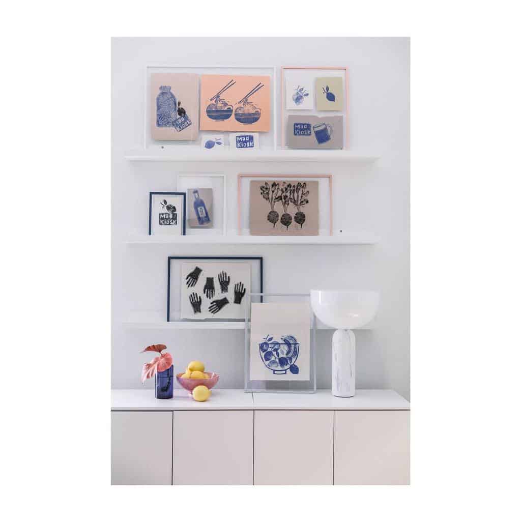 framed wall art white cabinet