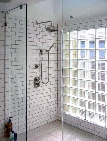 glass block shower window 