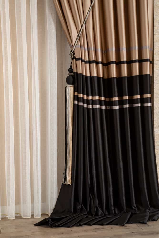 elegant bronze and black curtains 