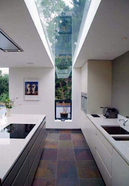 Floor To Ceiling Skylight Kitchen Design Ideas Modern
