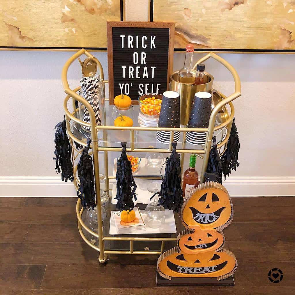 halloween bar cart