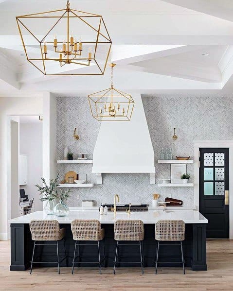 Gold Chandeliers Kitchen Ceiling Ideas