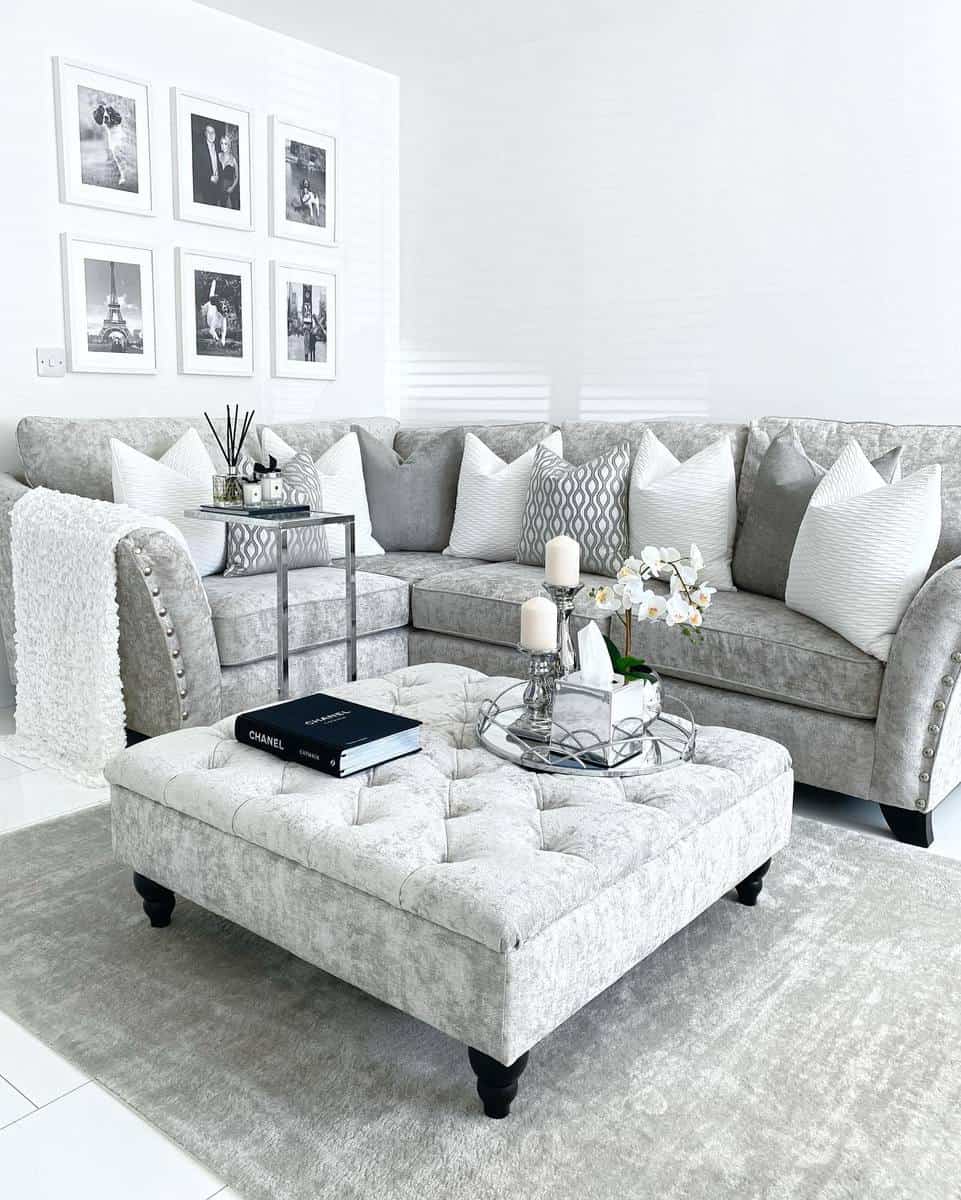 gray sofa luxury living room framed wall posters