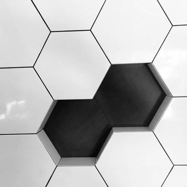 honeycomb-shaped shelf 