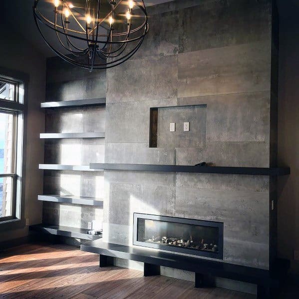 concrete fireplace tiles 