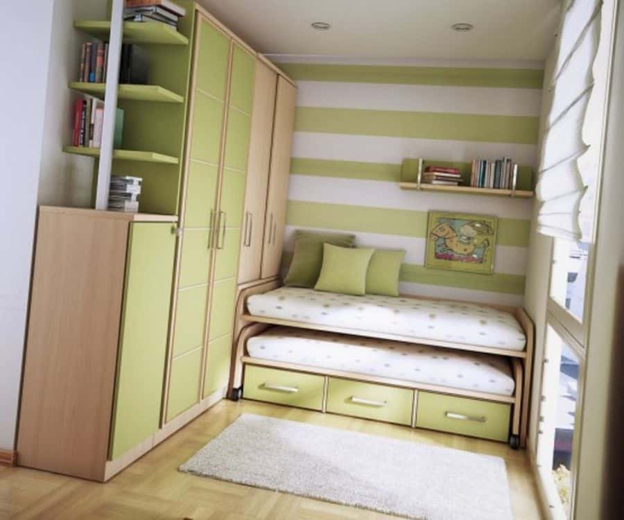 girls' bedroom ideas green and white wall cabinets 