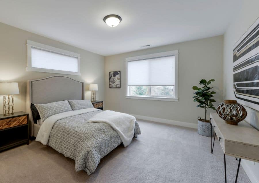 light colored bedroom gray carpets 