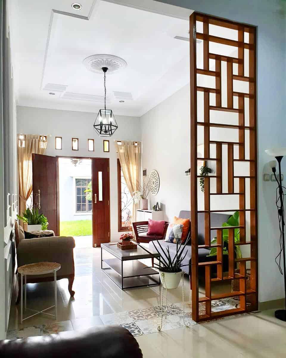 small wood living room divider