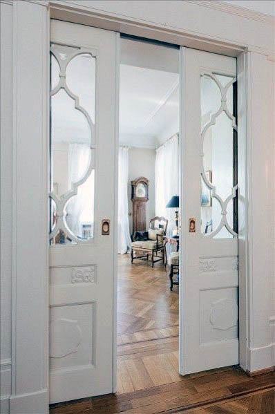 Magnificent Pocket Door Design Ideas With Ornate Window Frames