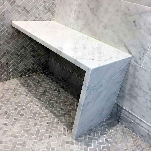 marble shower bench