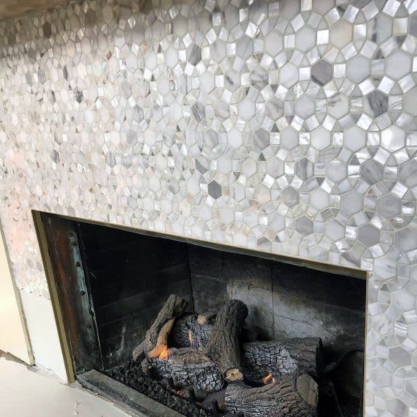 mosaic fireplace tiles