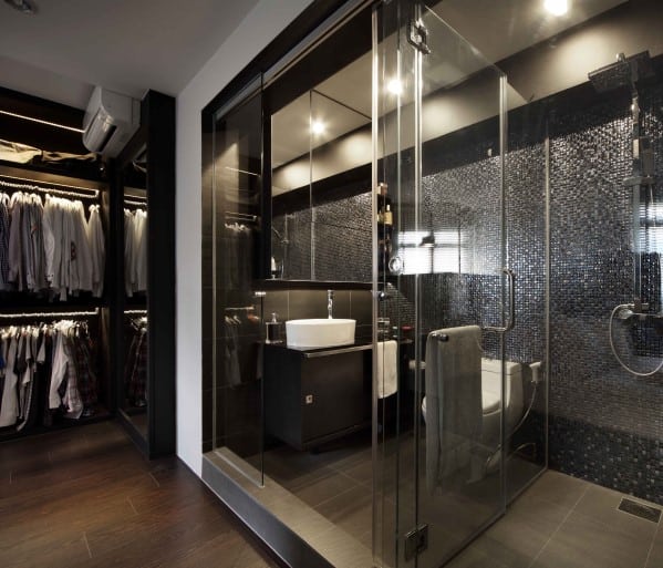 black luxury moderd bathroom