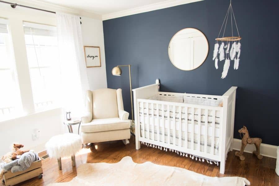 sleek and modern baby's room