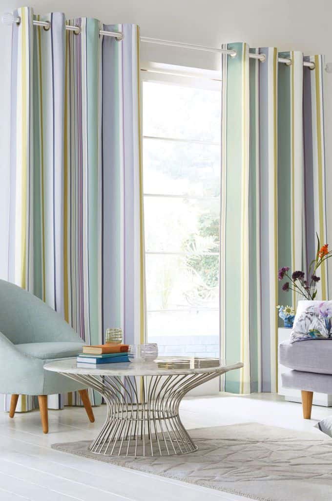 pastel pattern curtains living room 