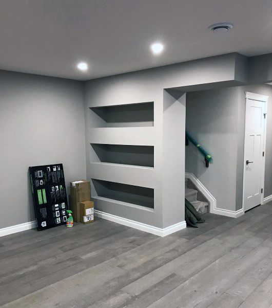 modern linear shelves 