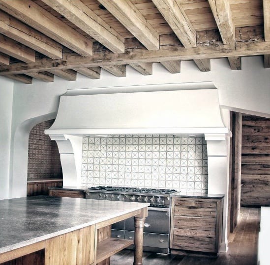 Rustic Wooden Designs Kitchen Ceiling