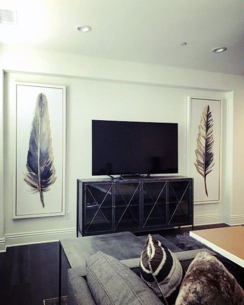 Simple Art With Tv Stand Home Interior Wall Designs