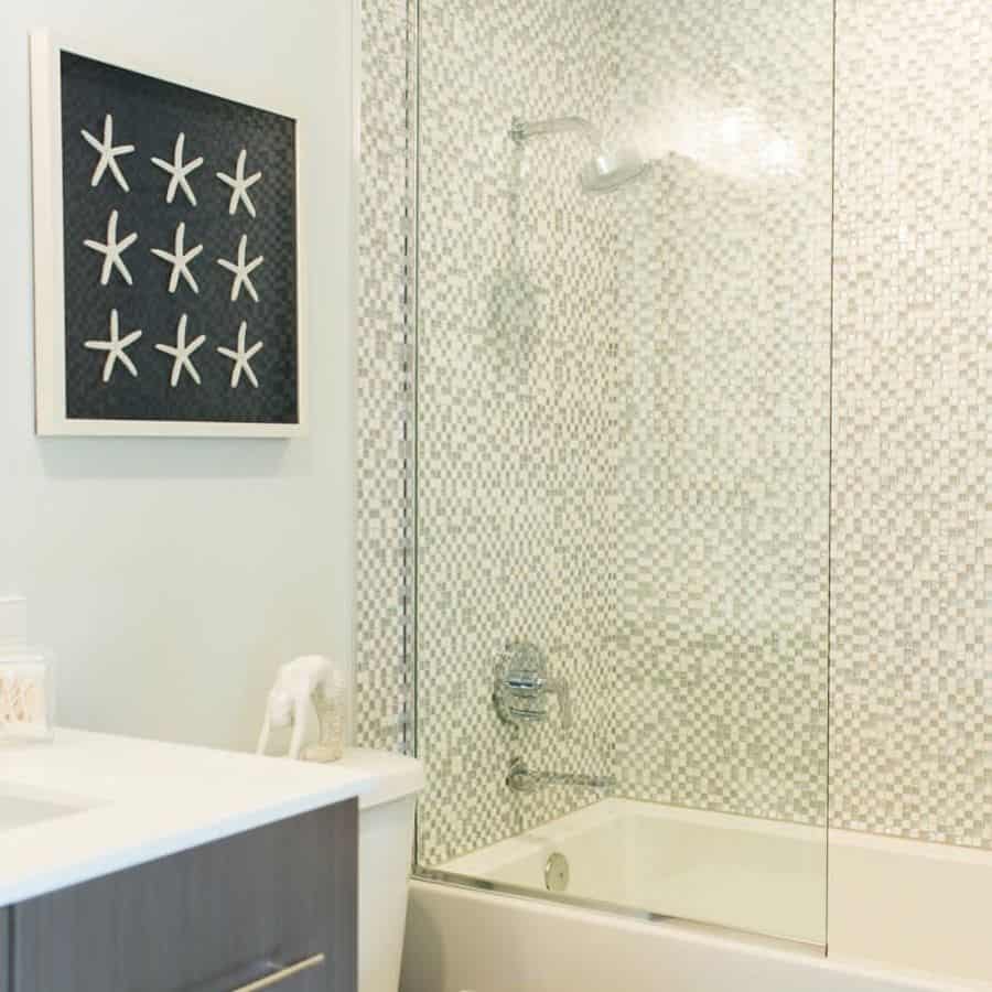 mosaic tile shower 