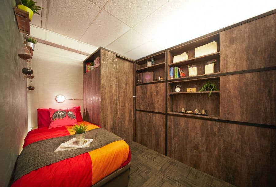 small bedroom large brown wardrobe storage options 