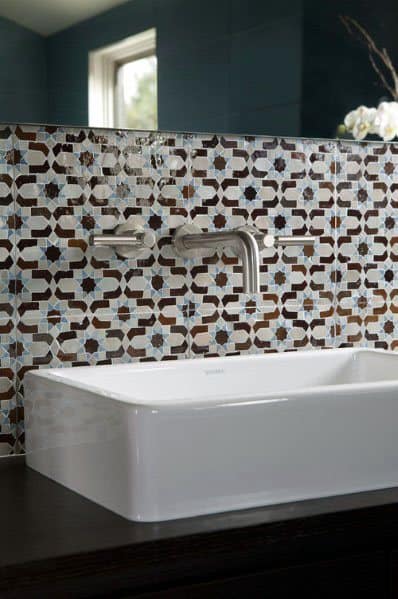 colorful backsplas bathroom tile design
