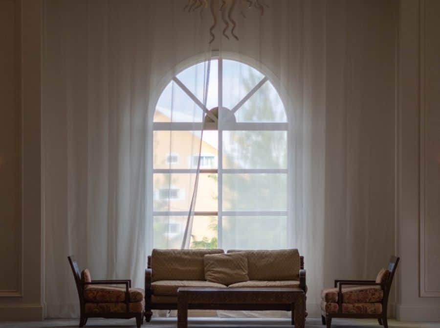 tall window living room curtain ideas