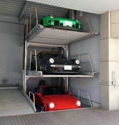 tiered garage parking