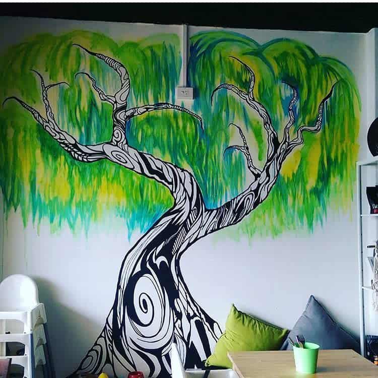 kids tree mural bedroom 
