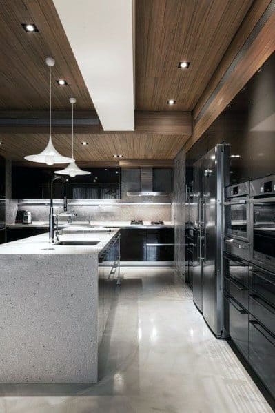 Ultra Modern Homes Wood Kitchen Ceilings