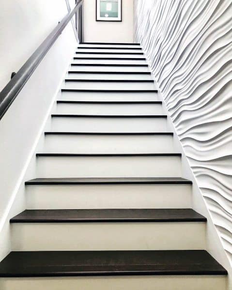 Wavy Staircase Luxury Textured Wall Ideas