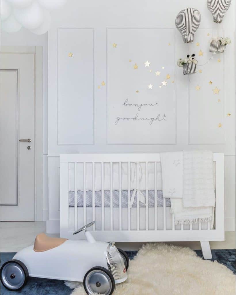 white baby's room
