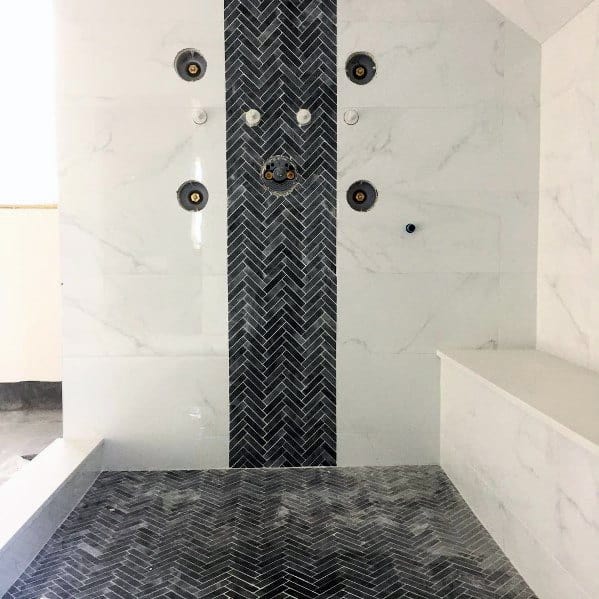 tiled shower bench 